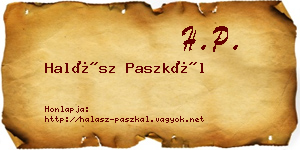 Halász Paszkál névjegykártya